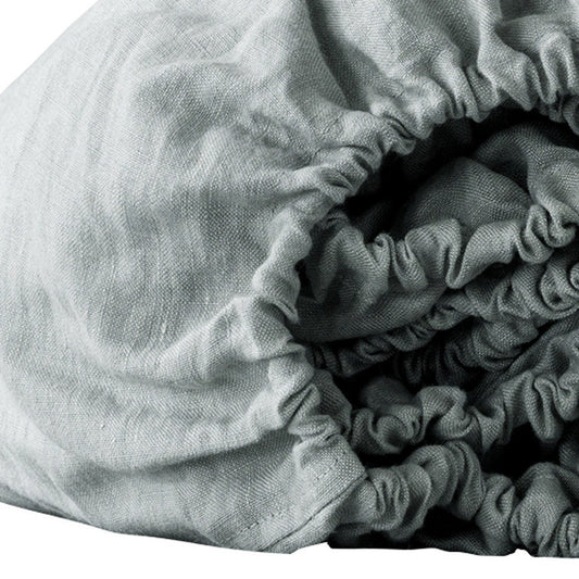 Blue Linen California King Fitted sheet