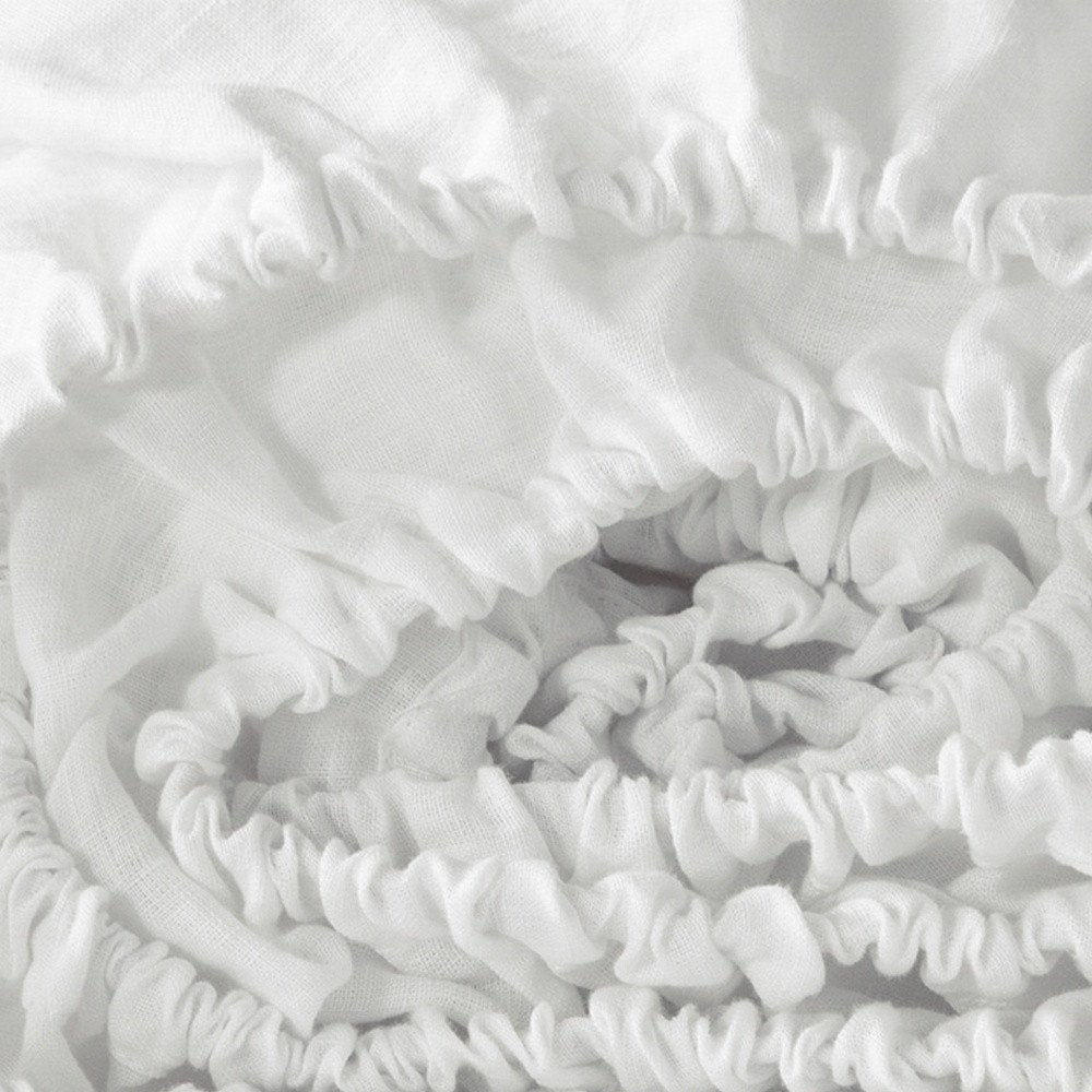Ivory Linen Twin Fitted Sheet