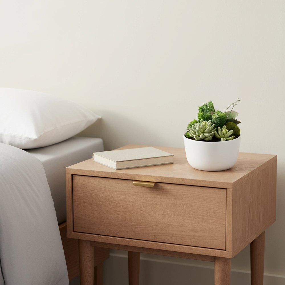 7" Green Artificial Succulent In A Round White Porcelain Planter