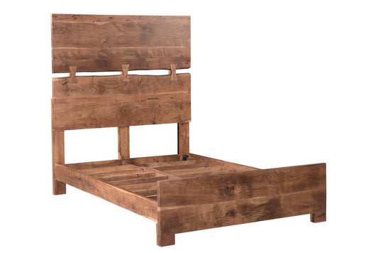 Chestnut Live Edge Solid Wood Queen Bed Frame