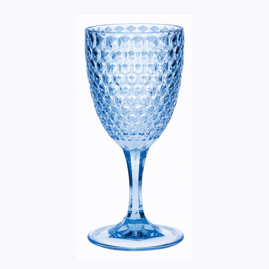 Set of Four Pink Diamond Acrylic Stemmed All Purpose Wine Glass