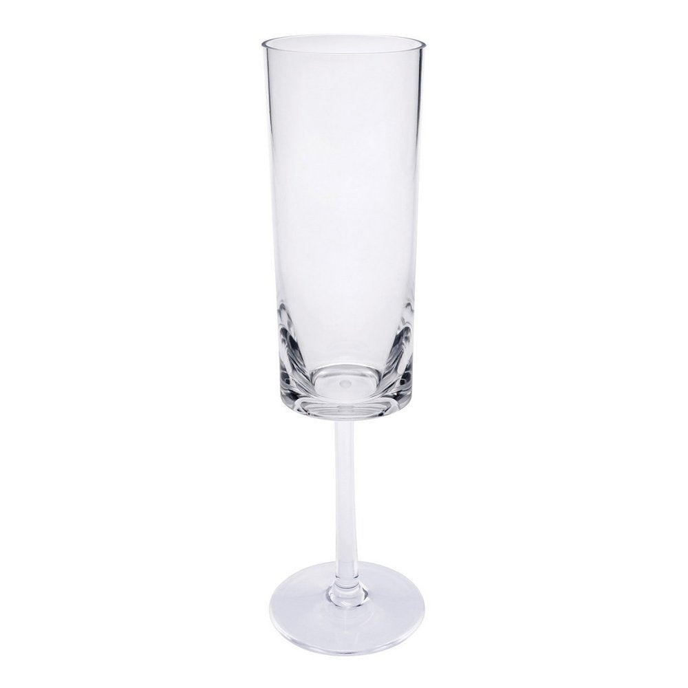 Set of Four Rainbow Geometric Acrylic Stemmed Flutes