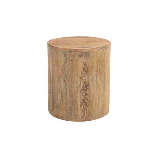18" Natural Solid Wood Round End Table