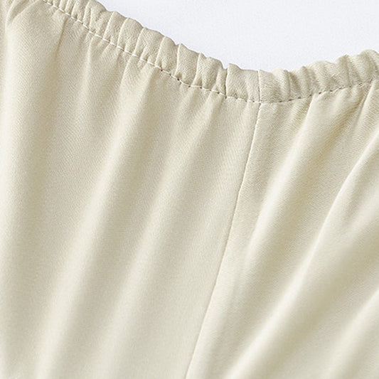 Set of Six Ivory Tencel Lyocell Satin