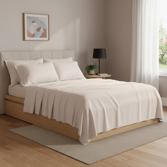 Set of Six Blush Tencel Lyocell Satin