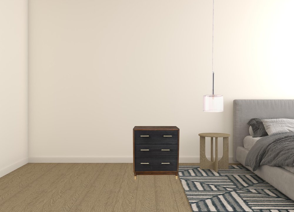 35" Brown and Black Solid Wood Seven Drawer Double Dresser