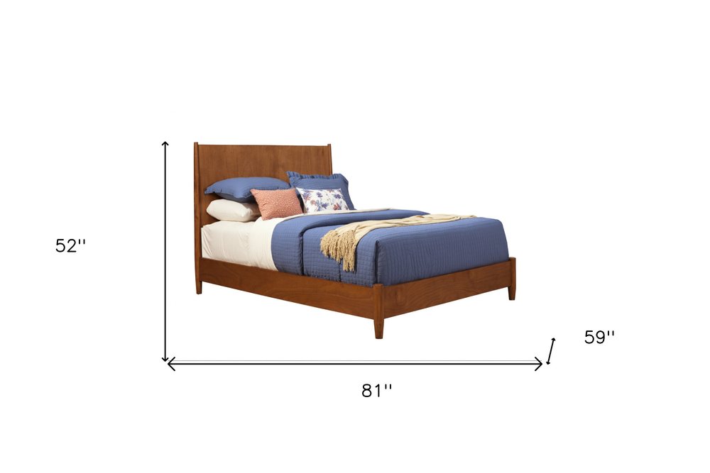 Brown Solid Wood Full Bed Frame
