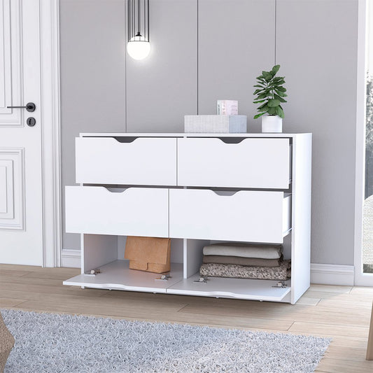 42" Black Four Drawer Dresser