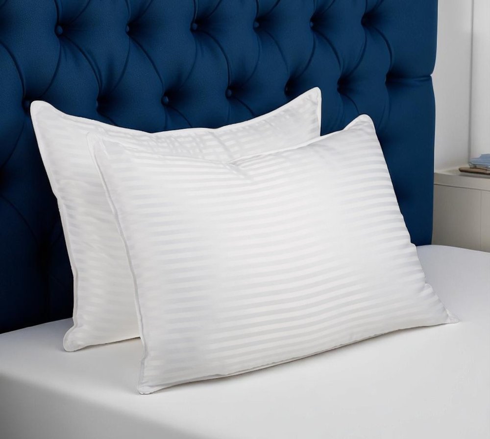 Set of Two Microfiber Down Alternative Medium King Size Bed Pillows