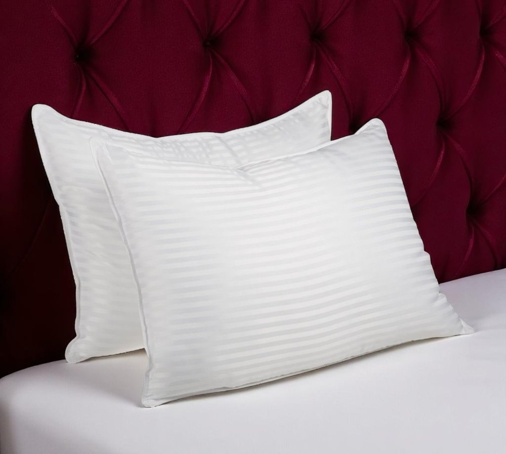 Set of Two Microfiber Down Alternative Medium Standard Size Bed Pillows