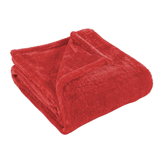50" X 60" Red Fleece Plush Throw Blanket
