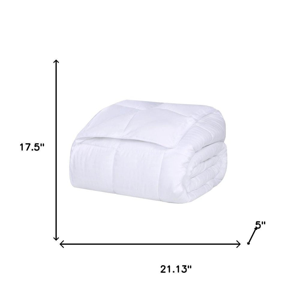 King White Cotton Striped Blanket