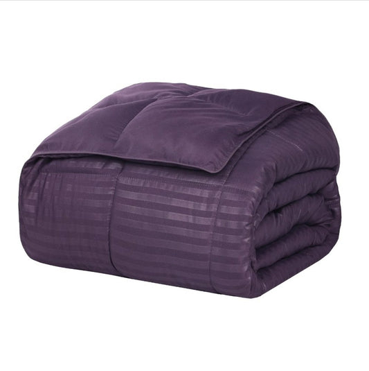 Twin Plum Cotton Striped Blanket