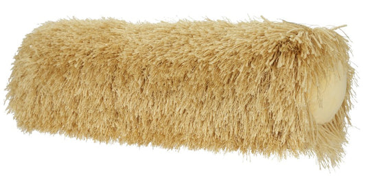 5" X 20" Yellow Shag Bolster Throw Pillow