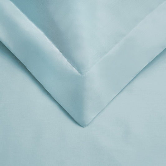 Light Blue Queen Cotton Washable Duvet Cover Set