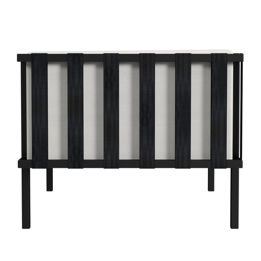 77" Black Iron and Cushions Patio Sofa