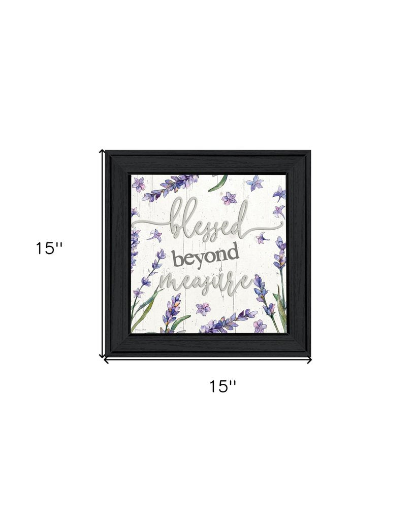 Blessed Beyond Measure Black Framed Print Wall Art