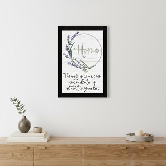 Home a Circle of Love Black Framed Print Wall Art