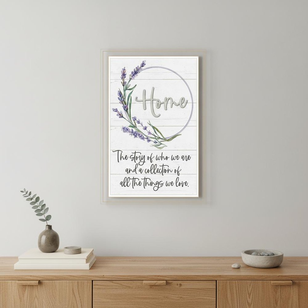 Home a Circle of Love Black Framed Print Wall Art
