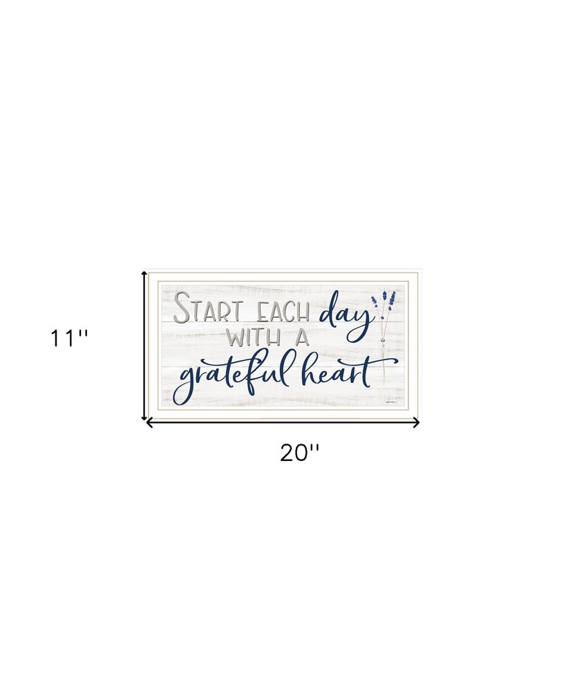 Grateful Heart Black Framed Print Wall Art