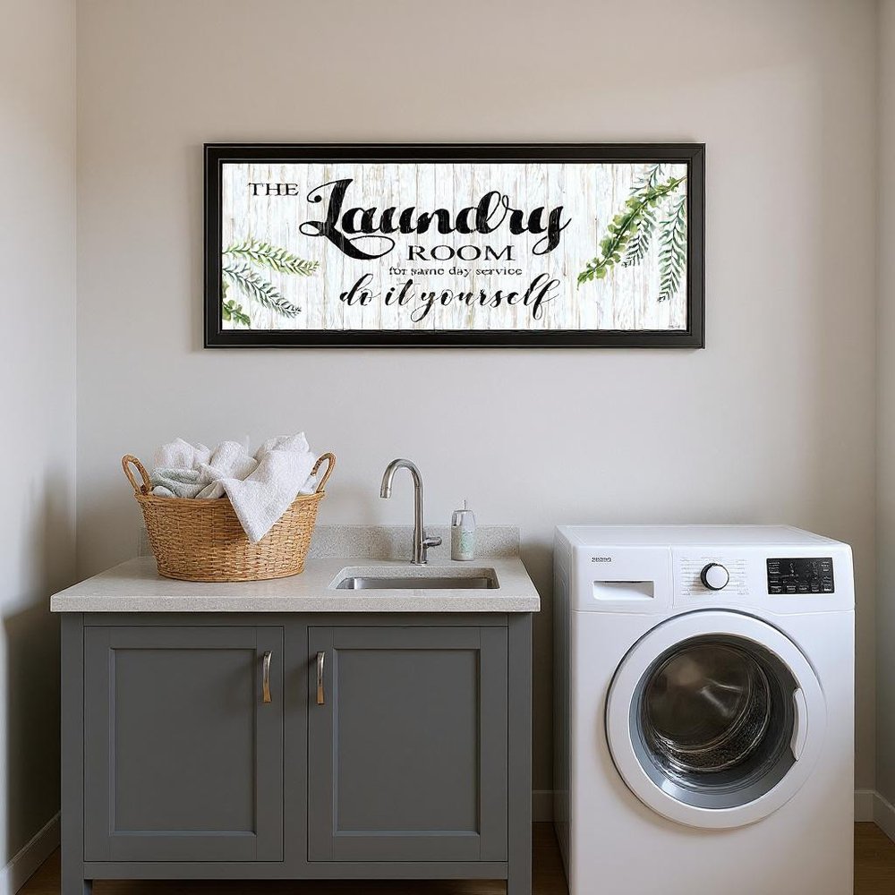 The Laundry Room Black Framed Print Laundry Wall Art