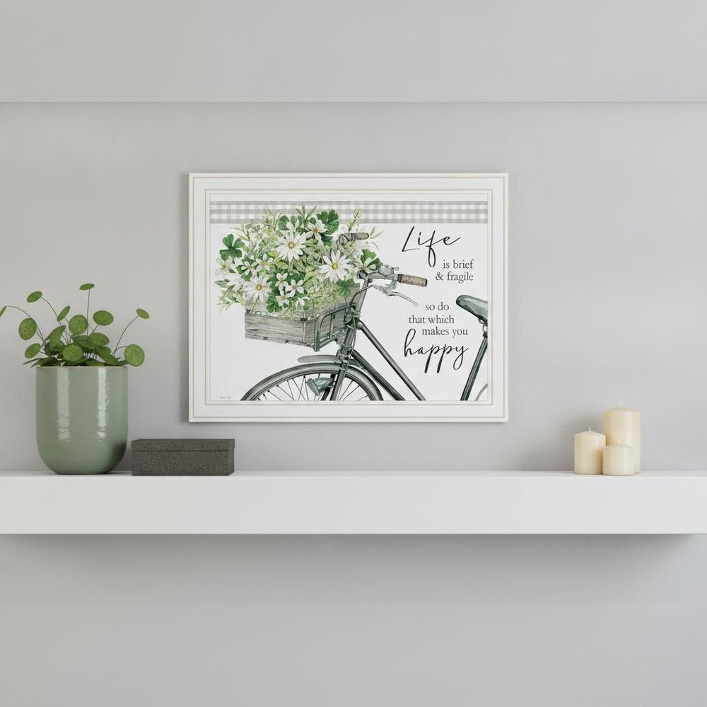 DO THAT WHICH MAKES YOU HAPPY Black Framed Print Wall Art