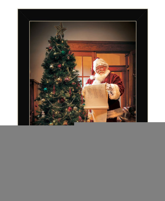 Naughty Or Nice Black Framed Print Wall Art