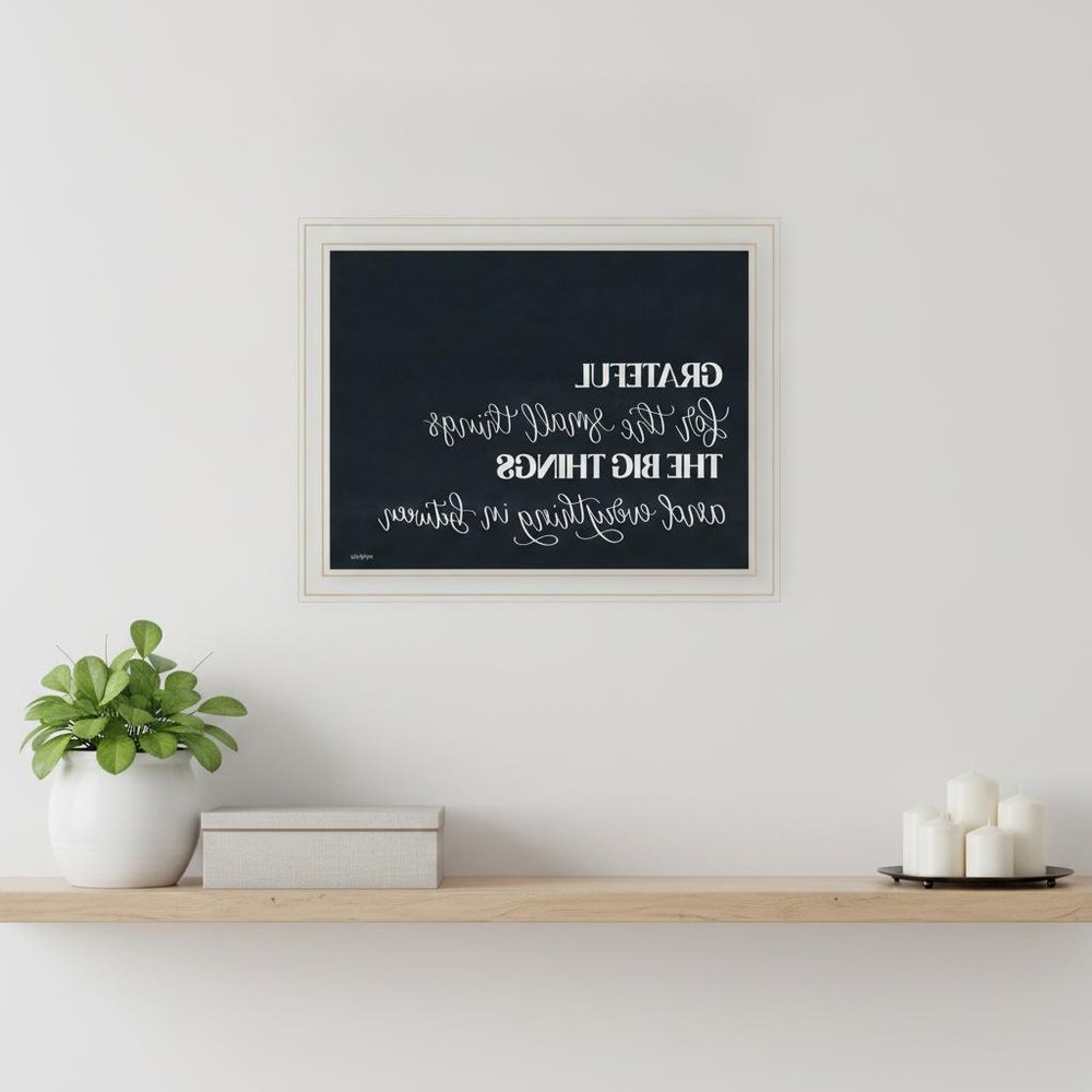 Grateful For Everything Black Framed Print Wall Art