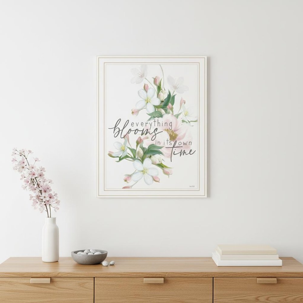 Everything Bloom Black Framed Print Wall Art
