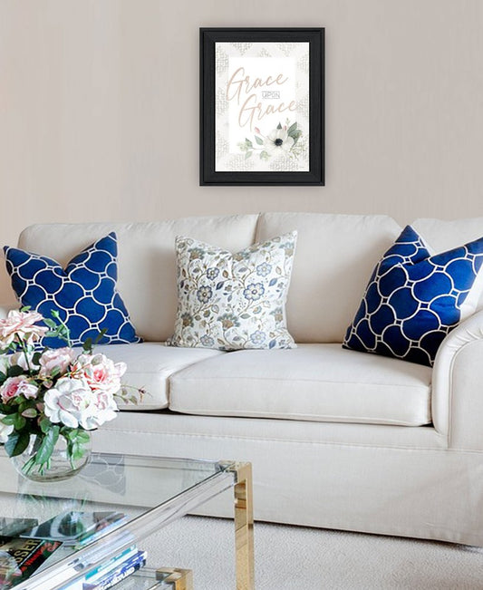 Grace Upon Grace Black Framed Print Wall Art