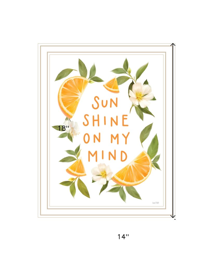 Sun Shine on My Mind Black Framed Print Wall Art