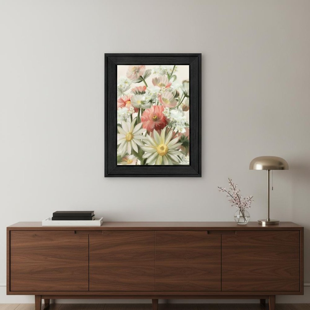 Summer Wildflowers For You Black Framed Print Wall Art