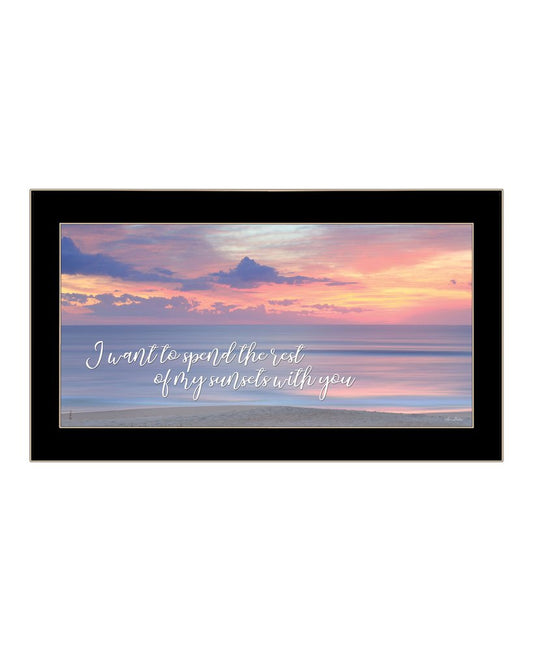 Rest of My Sunsets Black Framed Print Wall Art