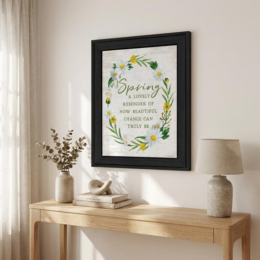 Spring Reminder Black Framed Print Wall Art