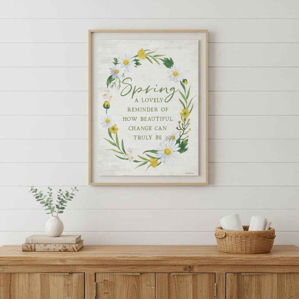 Spring Reminder Black Framed Print Wall Art