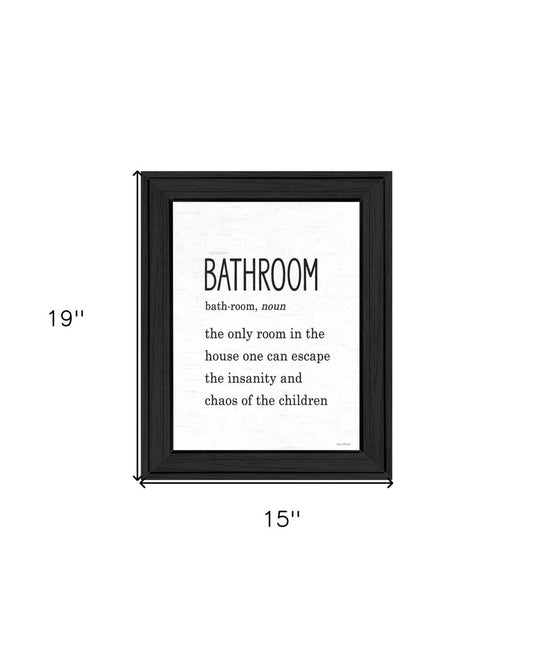 Bathroom Escape Black Framed Print Bathroom Wall Art