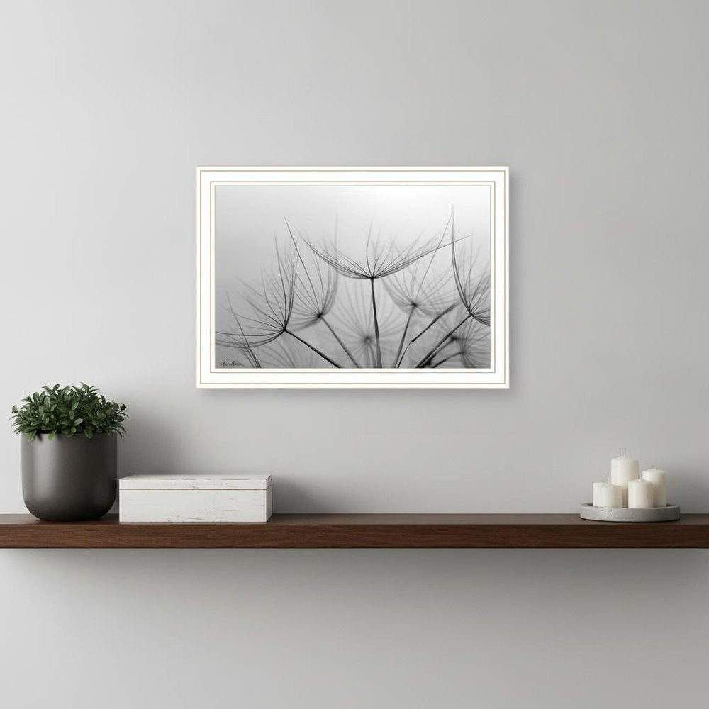 Love is a Delicate Flower Black Framed Print Wall Art