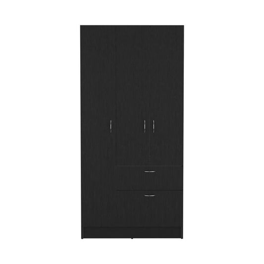 Two Piece Brown and Black Bedroom Set