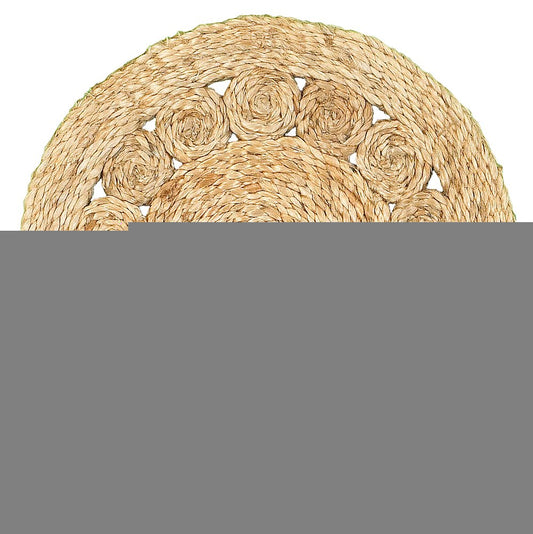 15" Set of Two Natural Braided Jute Round Placemats