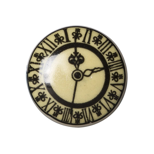 Set of Eight Black And Off White Ceramic And Metal Drawer Pull Knobs