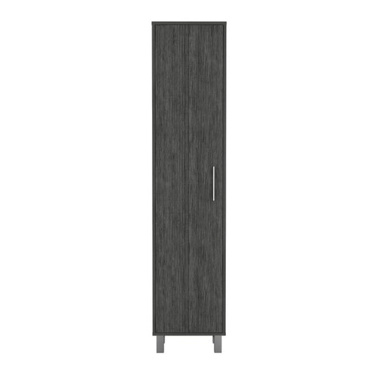 71" Gray Wood Pantry Or Storage Closet