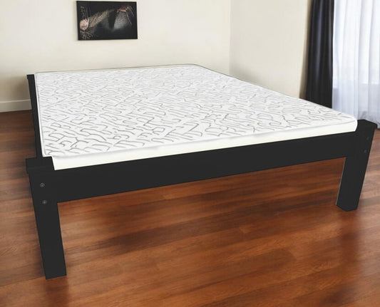 Black Solid Wood Twin Bed Frame
