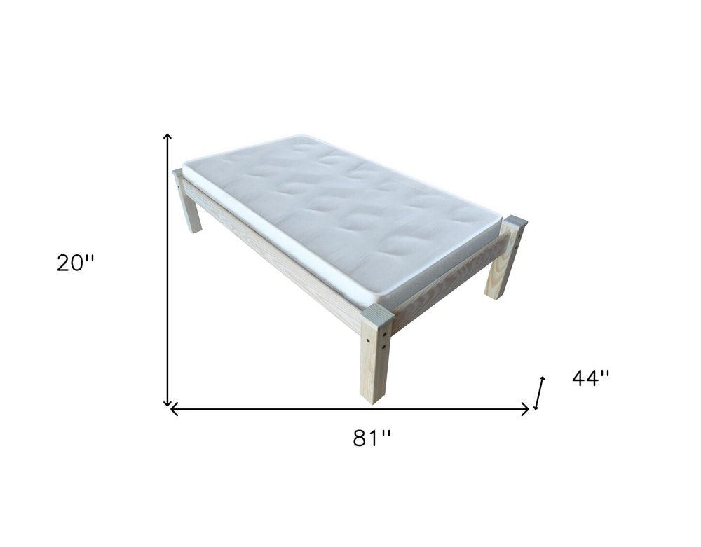 Natural Solid Wood Twin Bed Frame