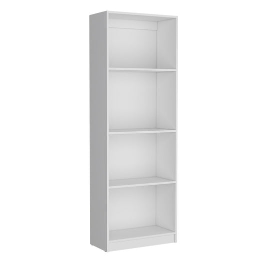 Set of Two White Wood Nine Tier Modular Bookcase