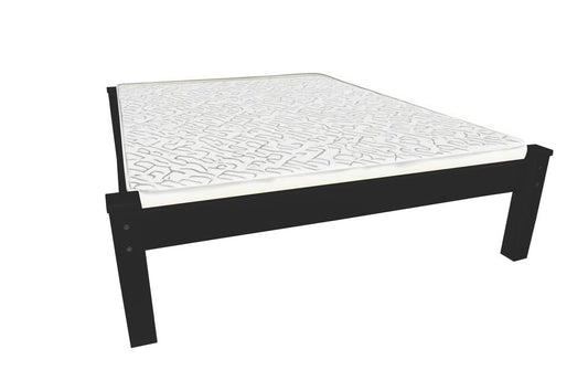Black Solid Wood Full Bed Frame
