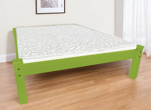 Lime Green Solid Wood Full Bed Frame