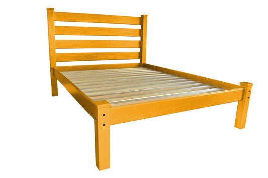 Yellow Solid Wood Twin Bed Frame