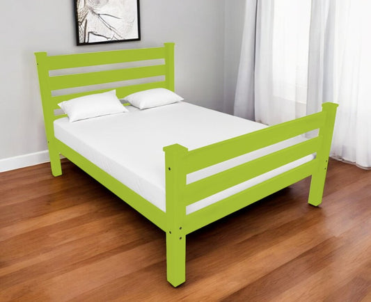 Lime Green Solid Wood Full Bed Frame