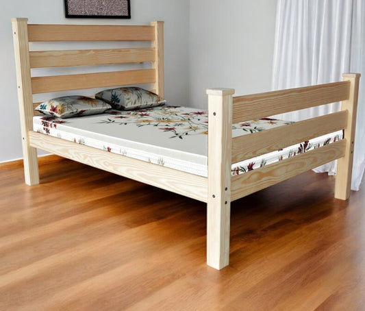 Natural Solid Wood Full Bed Frame