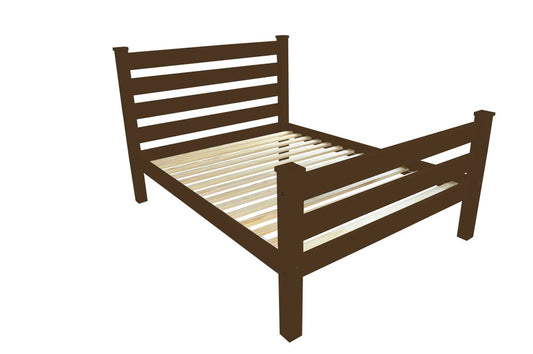 Coffee Solid Wood Queen Bed Frame